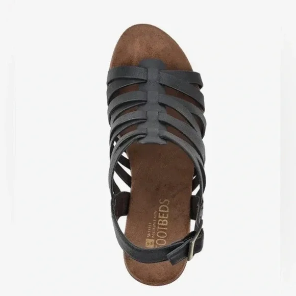 NWT WHITE MOUNTAIN Women's Black Alliance Cage Platform Clog High Heels 9.5 M - Picture 2 of 10